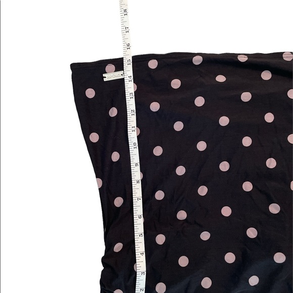 DKNY Swim Bathing Suit Top only Black with Gray Polka dots Loose Fit Small - Picture 8 of 15